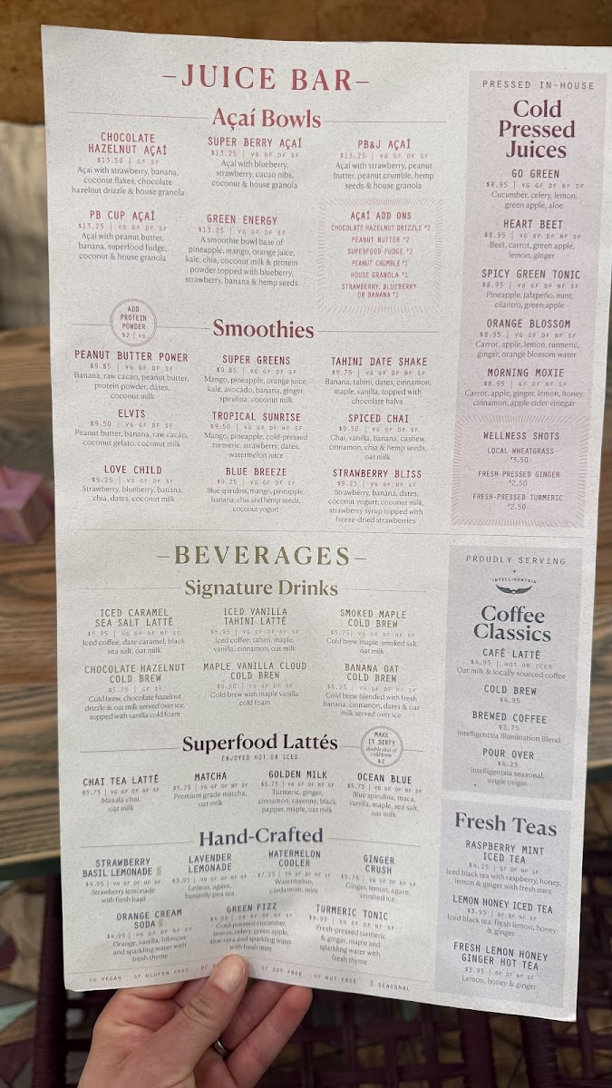 Life Alive Organic Cafe Back Bay Menu - Image 1